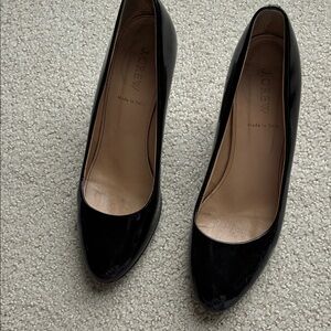 J. Crew Black Patent Leather Heels